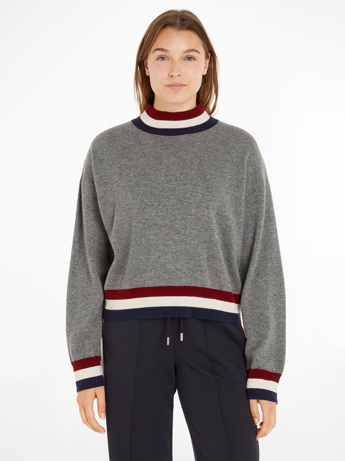 

Шерстяной кашемировый джемпер Tommy Hilfiger, медно-серый Хизер