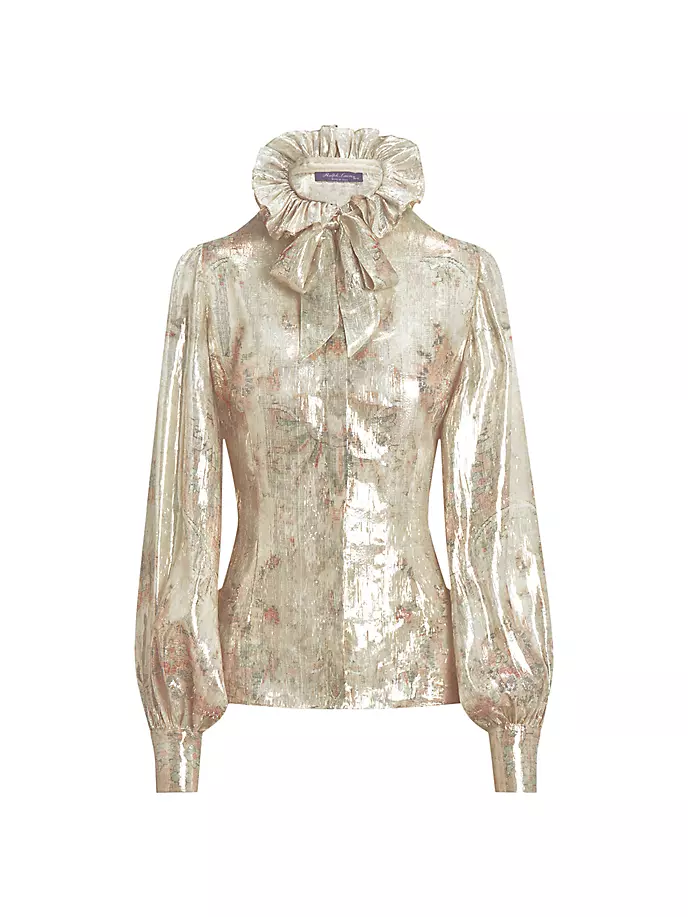 

Блузка Kalen Tapestry Dream с люрексом Ralph Lauren Collection, мультиколор