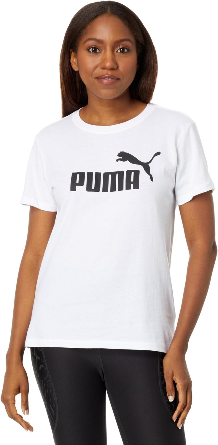 

Футболка с короткими рукавами и логотипом Essentials PUMA, цвет Puma White