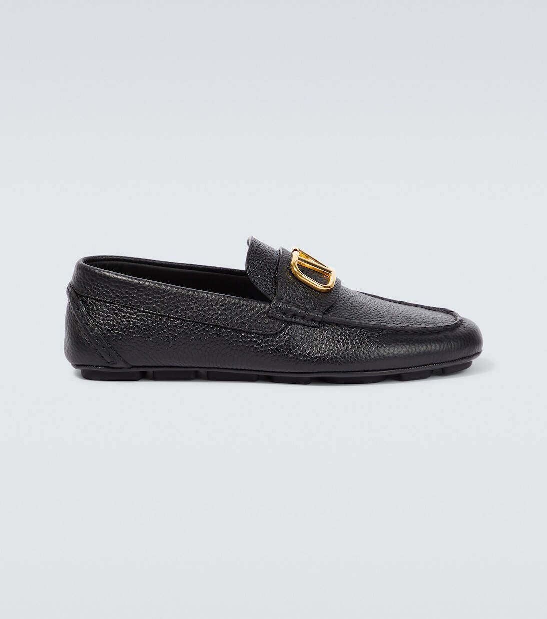 

Кожаные лоферы с Vлоготипом Valentino Garavani, черный