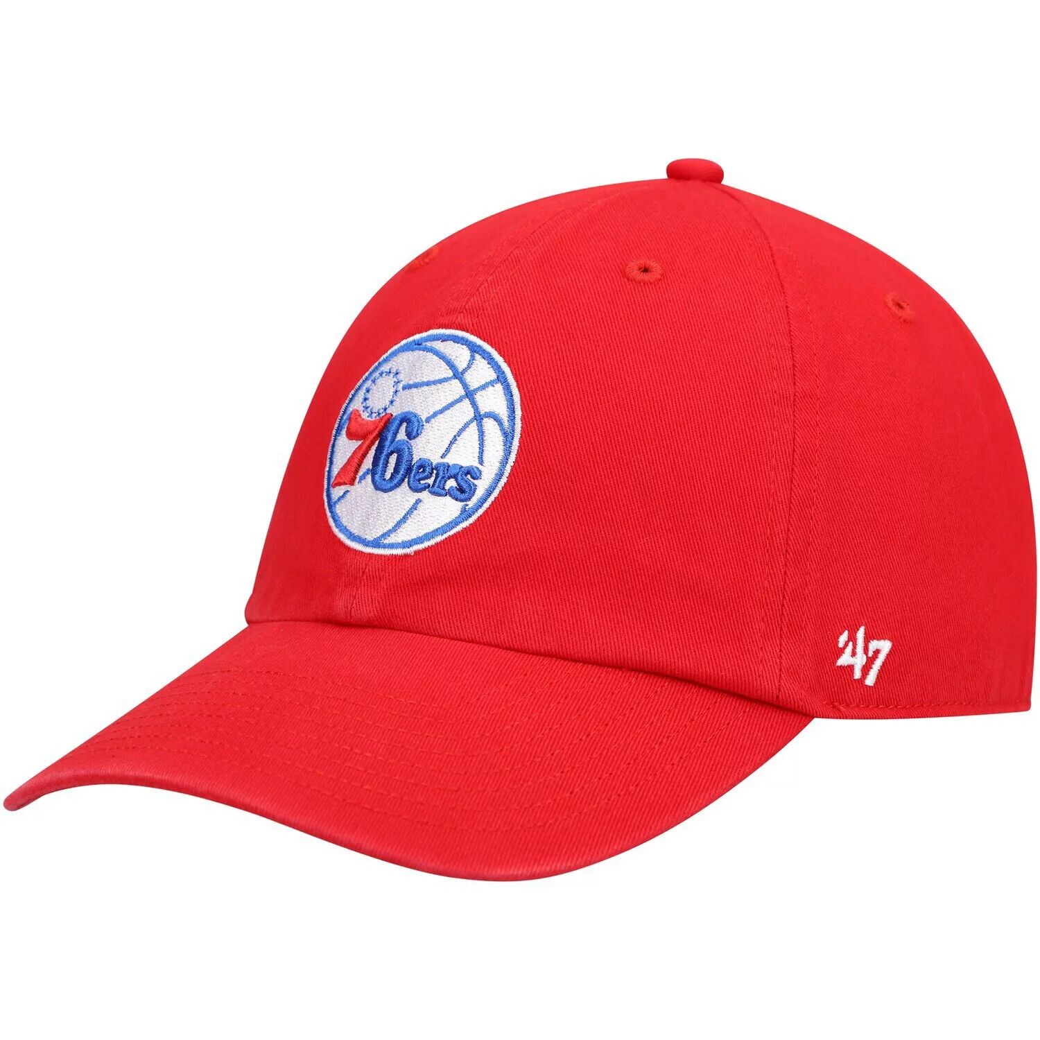 

Мужская красная регулируемая кепка Philadelphia 76ers Team Clean Up '47 47 Brand