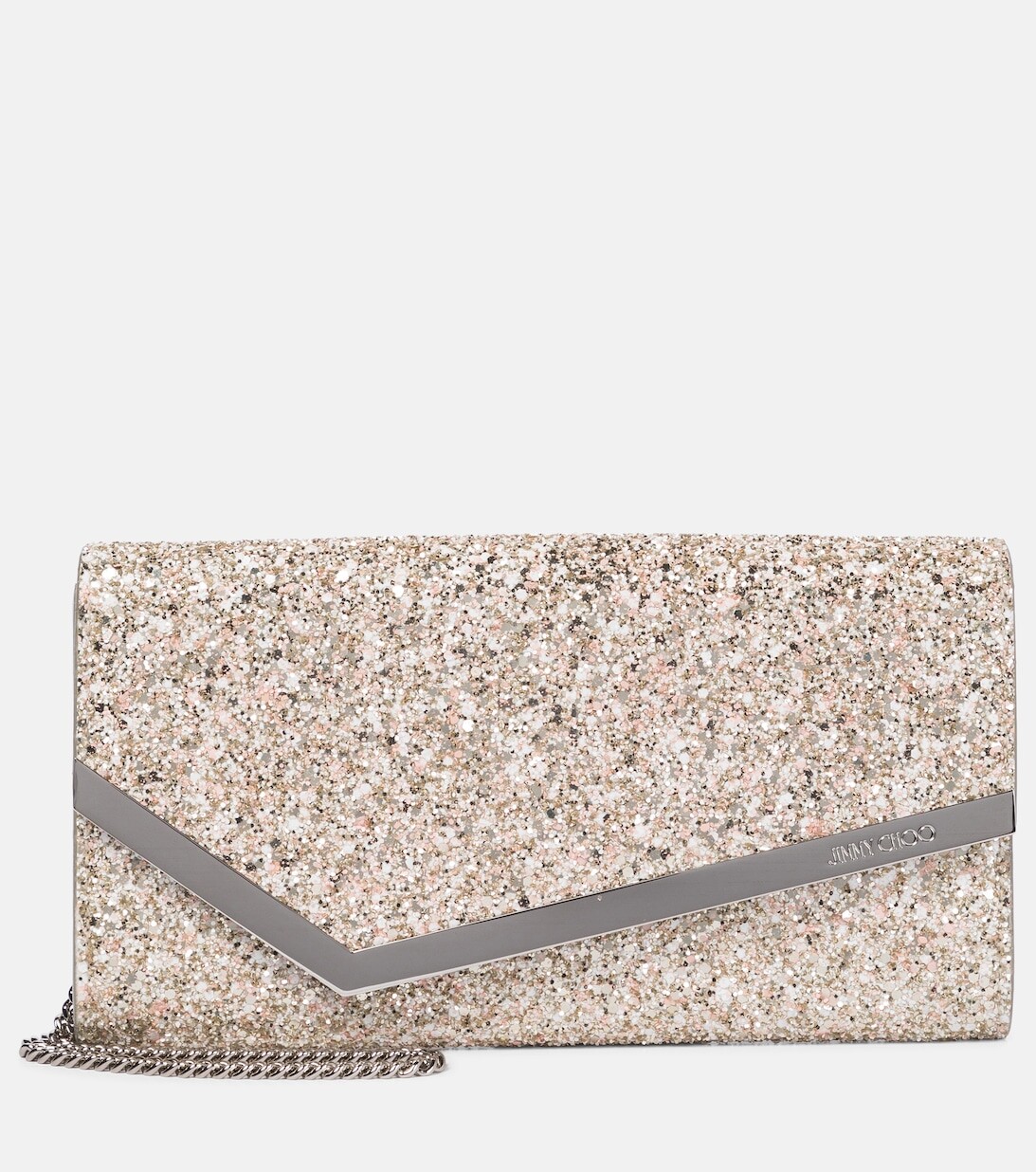 

Клатч Emmi с блестками Jimmy Choo, розовый