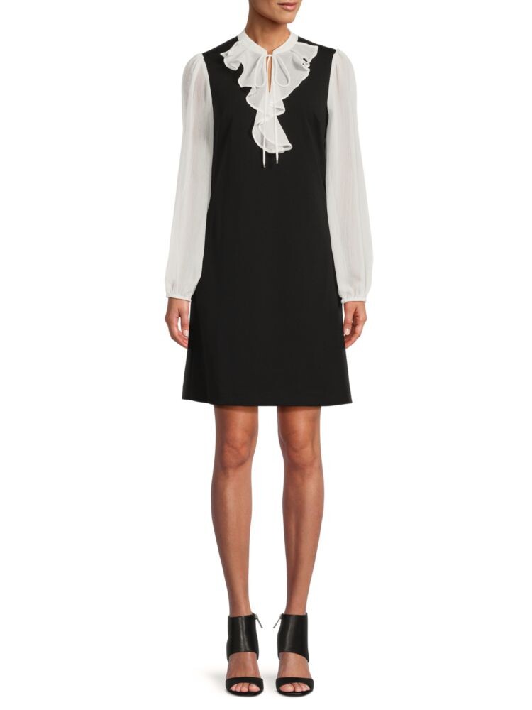 

Мини-платье А-силуэта с рюшами Tommy Hilfiger, цвет Black Ivory