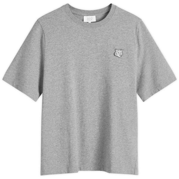 

Футболка с изображением головы лисы Maison Kitsune, серый