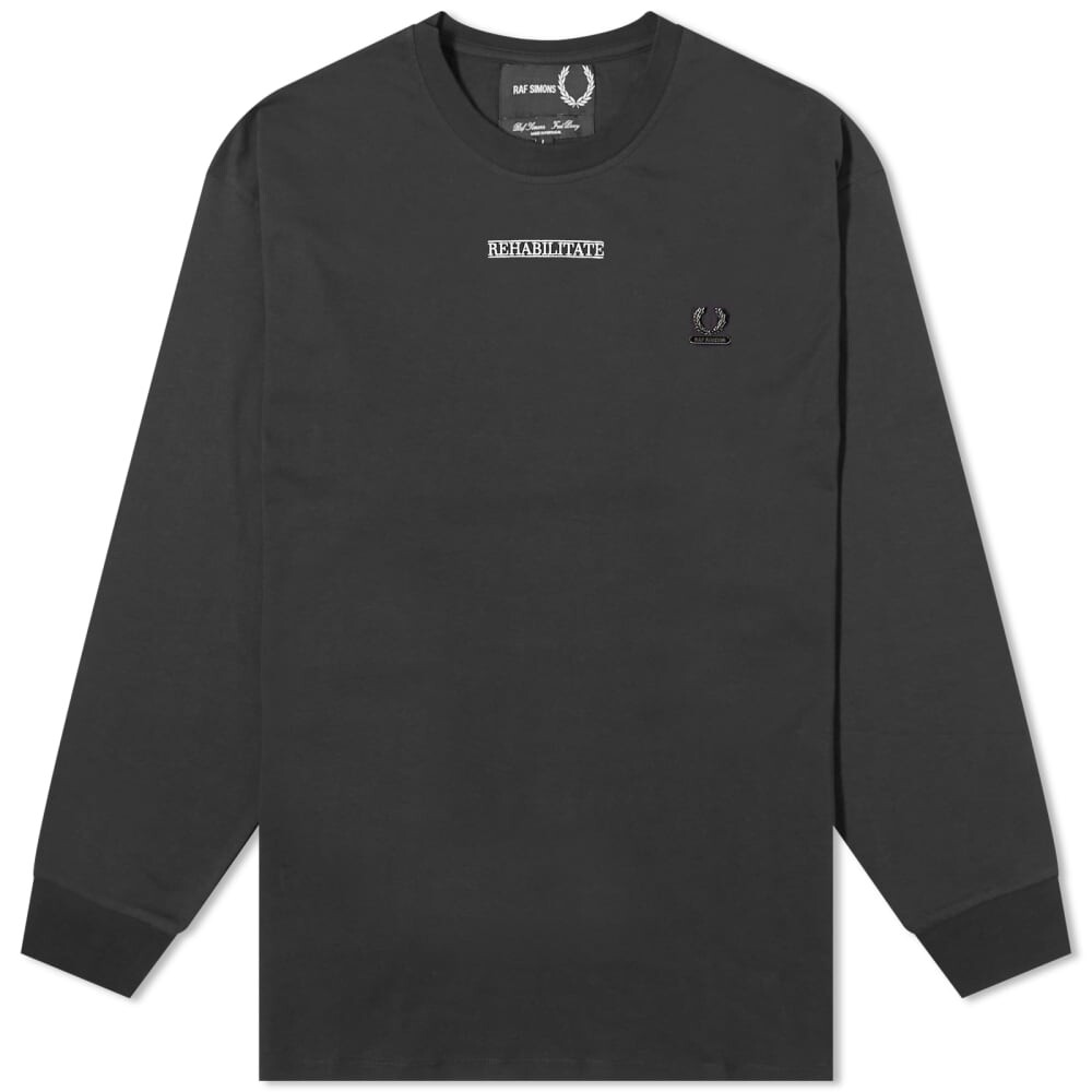 

Футболка с длинными рукавами и вышивкой Fred Perry x Raf Simons, черный