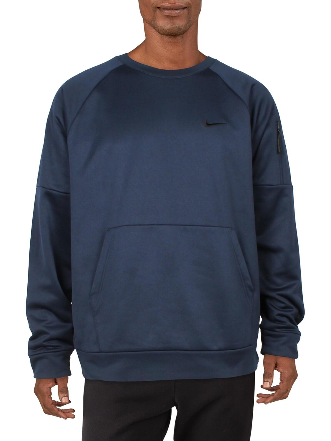 

Мужская однотонная флисовая толстовка Nike, цвет Obsidian/Black