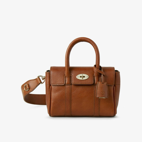 

Миниатюрная кожаная сумка через плечо Bayswater Mulberry, цвет oak