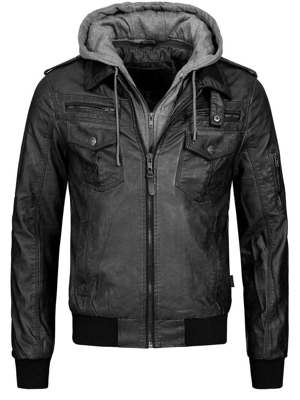 Межсезонная куртка INDICODE JEANS Aaron, черный межсезонная куртка indicode jeans aaron черный
