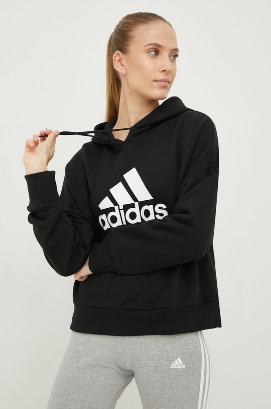 

Толстовка из хлопка adidas, черный
