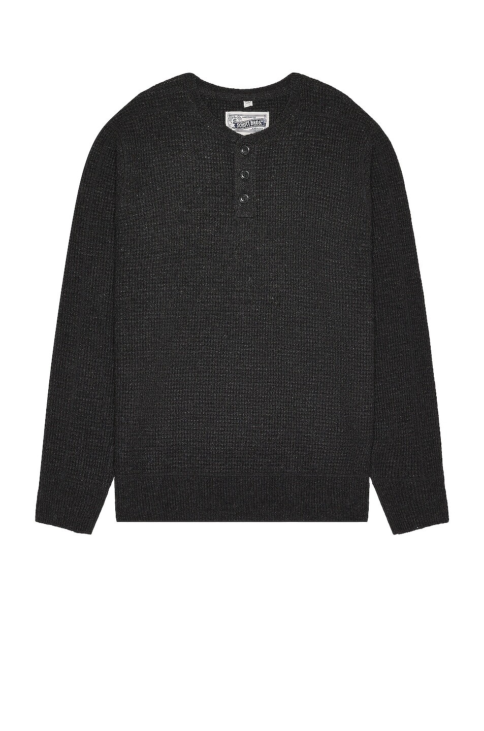 

Свитер Schott Button Henley, черный