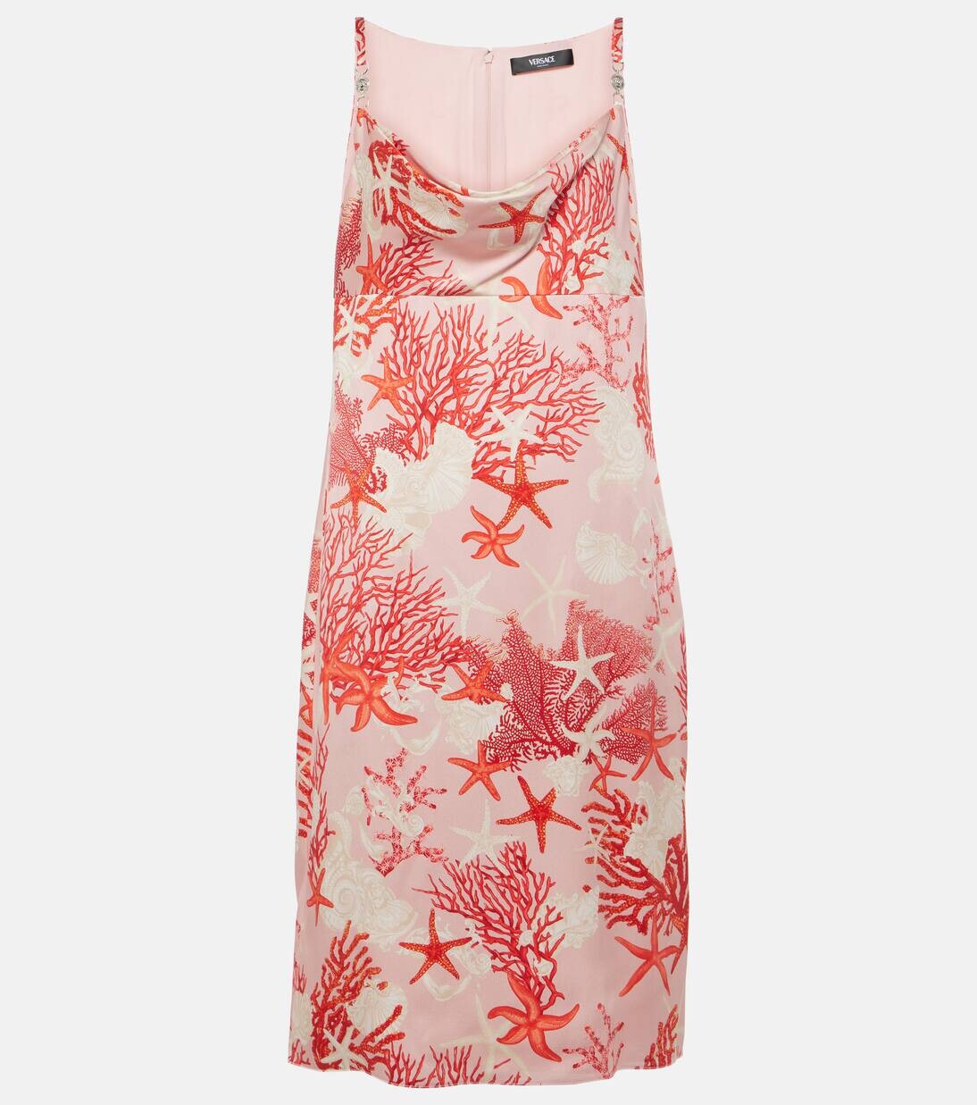 

Мини-платье из шелкового атласа Barocco Sea Versace, цвет dusty rose