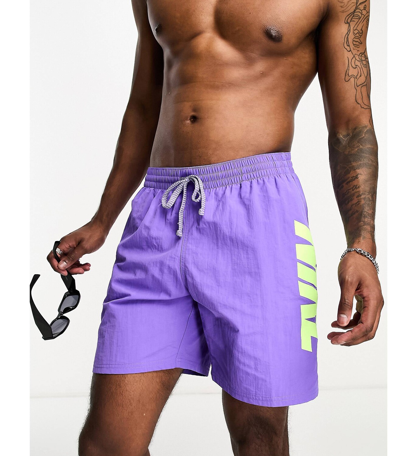 

7-дюймовые фиолетовые плавательные шорты с графическим принтом Nike Swim Icon Volley Nike Swimming