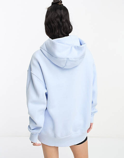 

Флисовая худи синего цвета с изображением феникса Nike Midi Swoosh, Синий