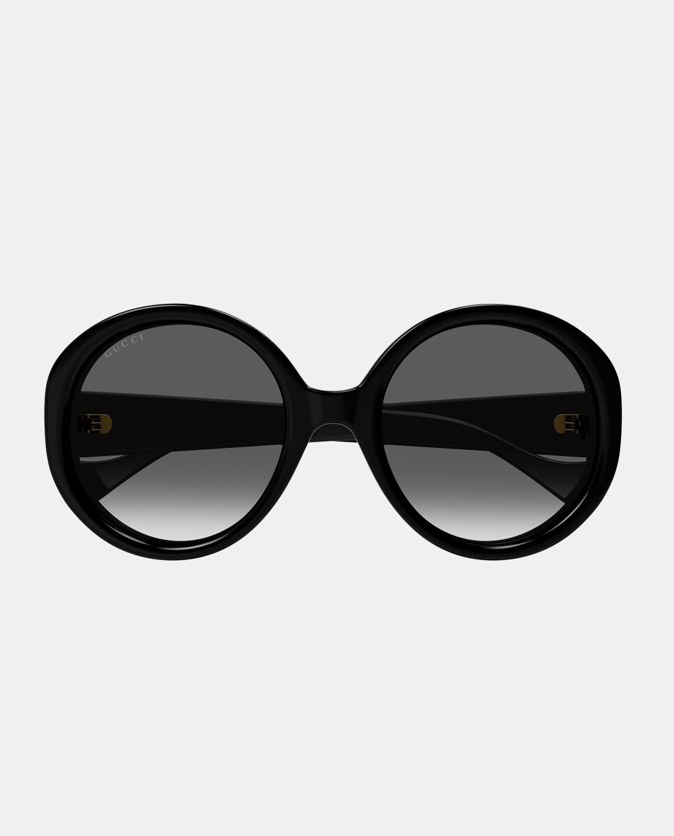 

Большие женские солнцезащитные очки из ацетата черного цвета Gucci, черный