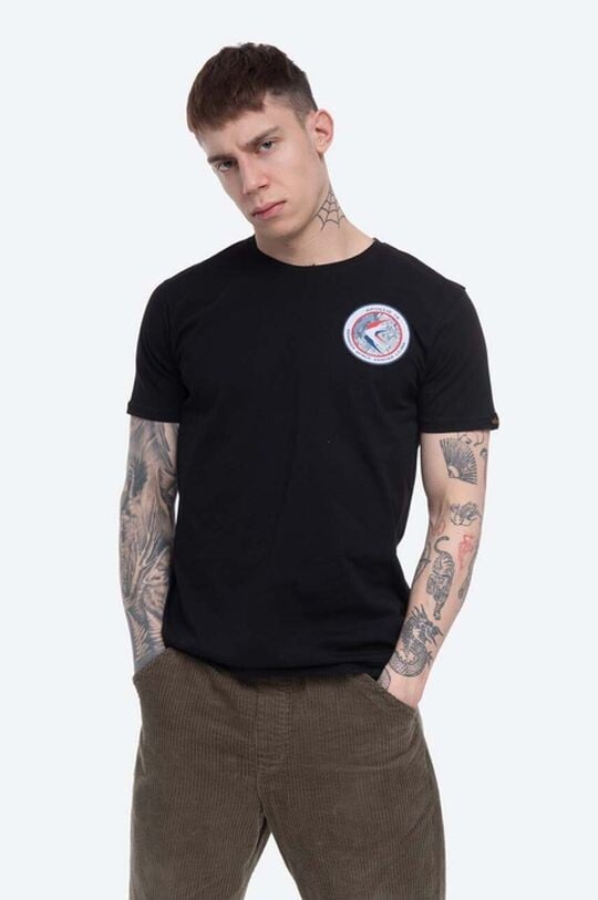 

Хлопковая футболка Apollo 15 Alpha Industries, черный