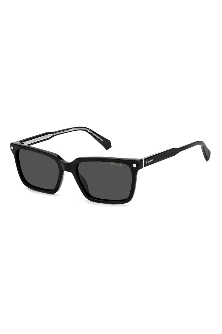 Поляризованные прямоугольные солнцезащитные очки Polaroid, черный