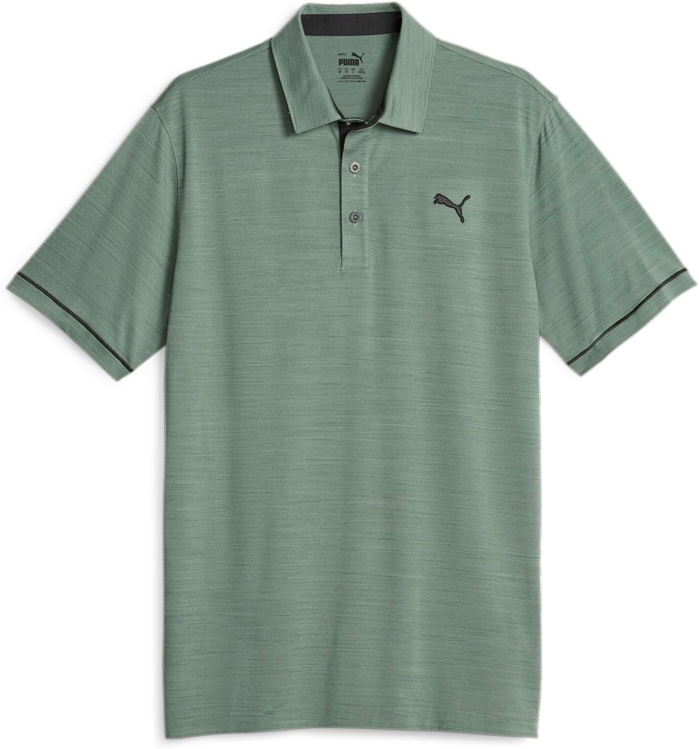 

Поло Cloudspun Haystack PUMA, цвет Eucalyptus Heather/Puma Black Heather