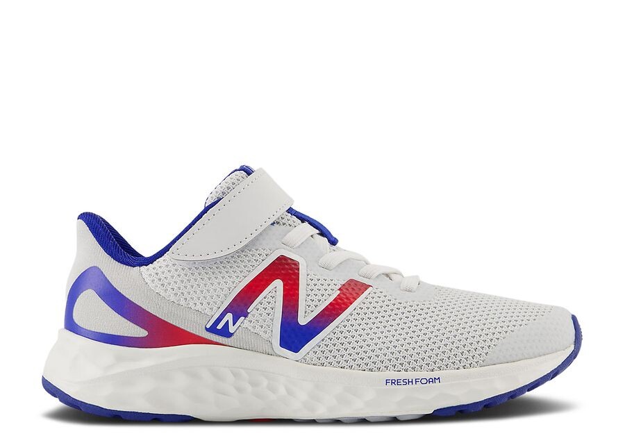 

Кроссовки New Balance Fresh Foam Arishi V4 Bungee Lace Top Strap Little Kid Wide 'Quartz Grey Team Royal', серый