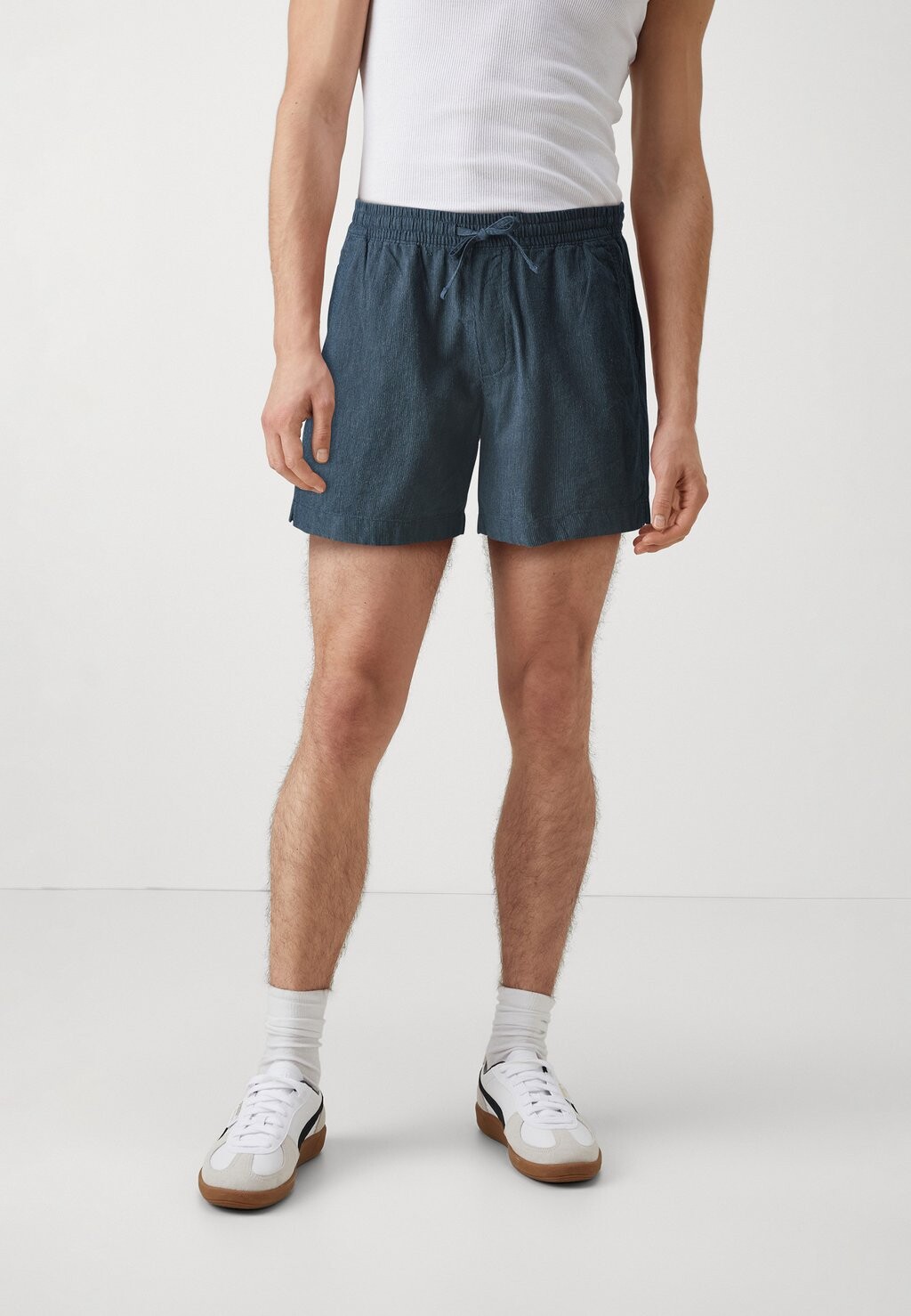 

Шорты PULL ON SHORT TEXTURE Abercrombie & Fitch, темно-синий
