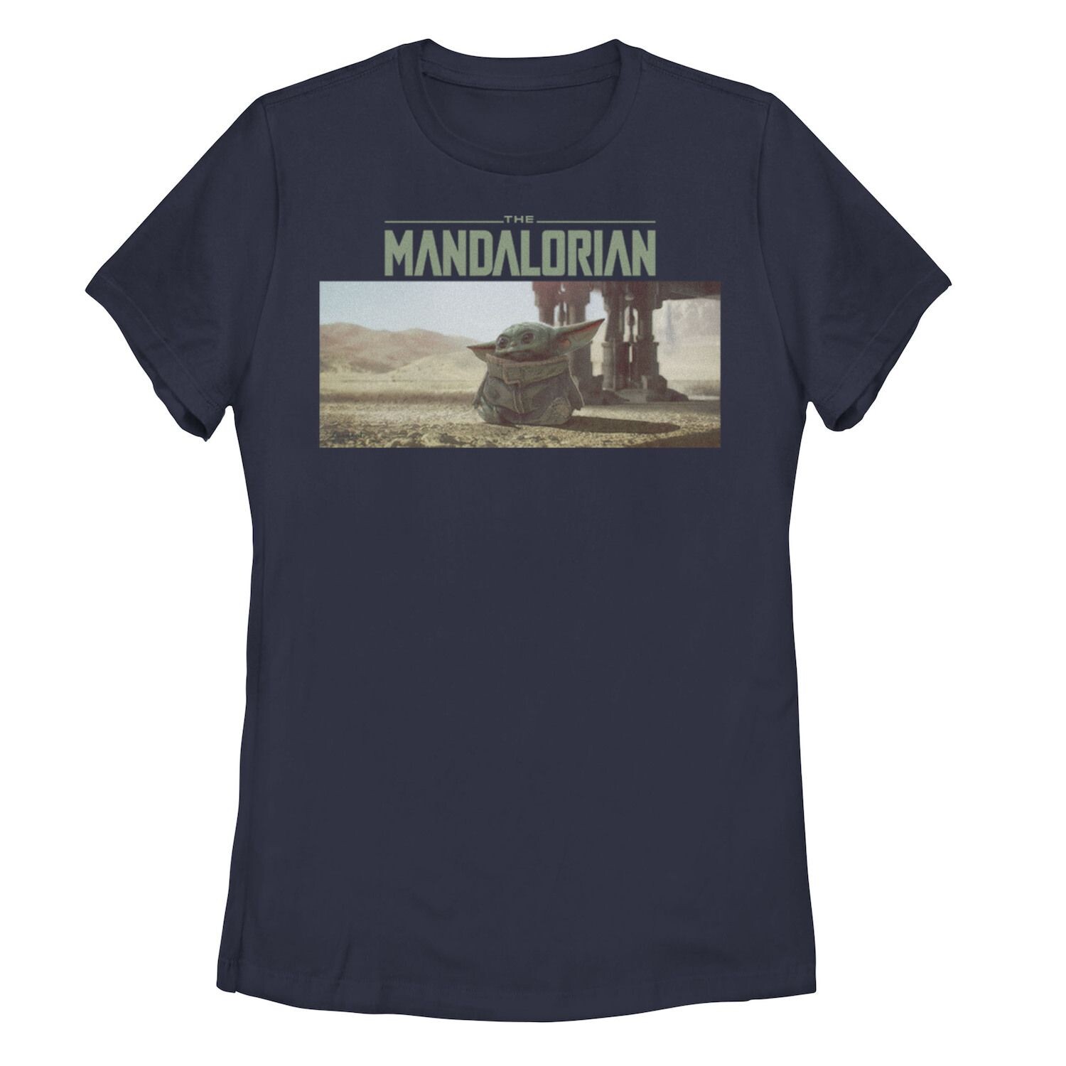 

Детская футболка с графическим рисунком и логотипом Star Wars: The Mandalorian The Child Licensed Character, темно-синий