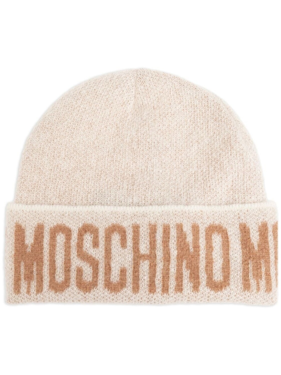 

Moschino шапка-бини с логотипом и жаккардом, нейтральный цвет