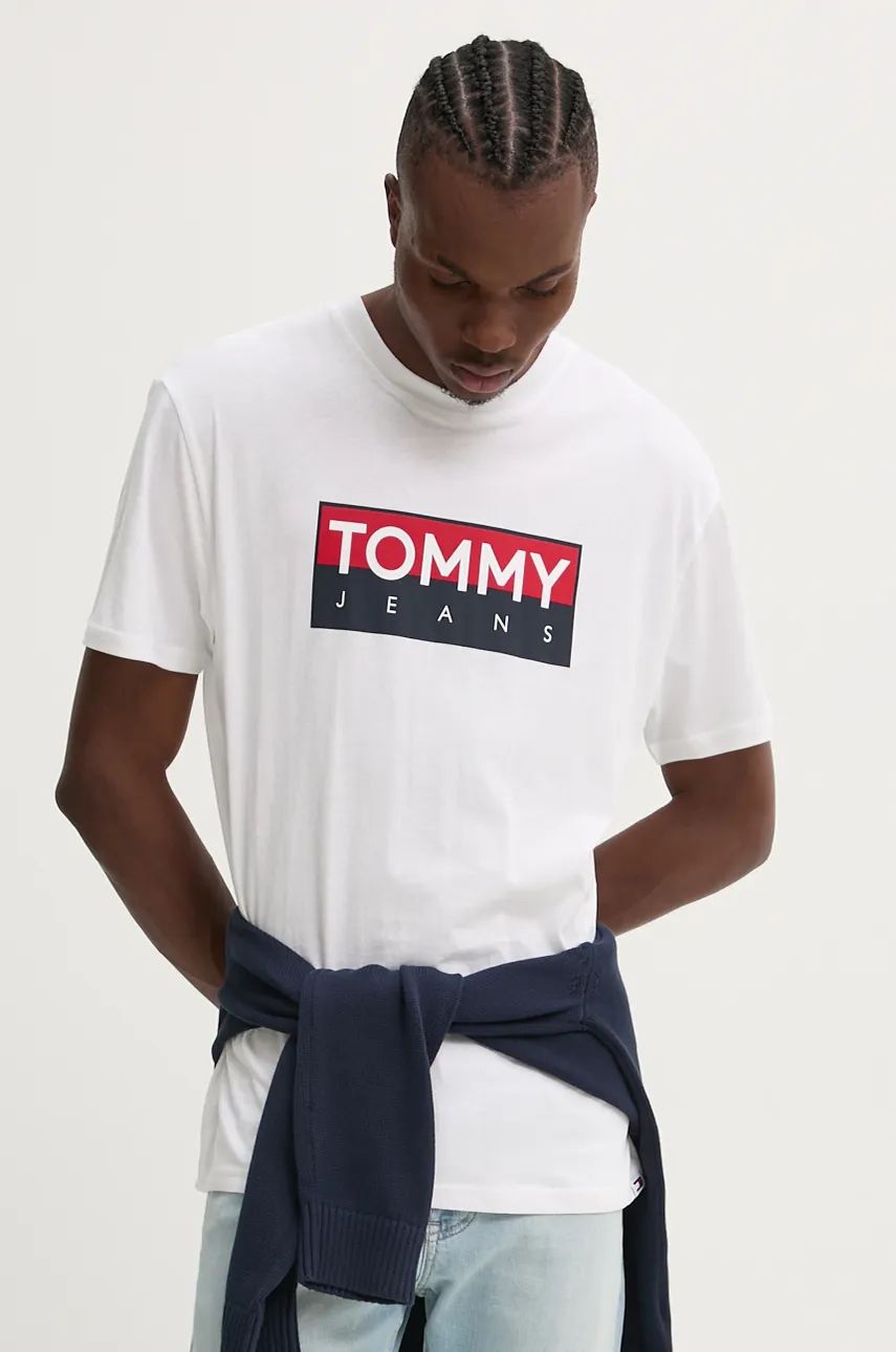 

Хлопковая футболка Tommy Jeans, белый