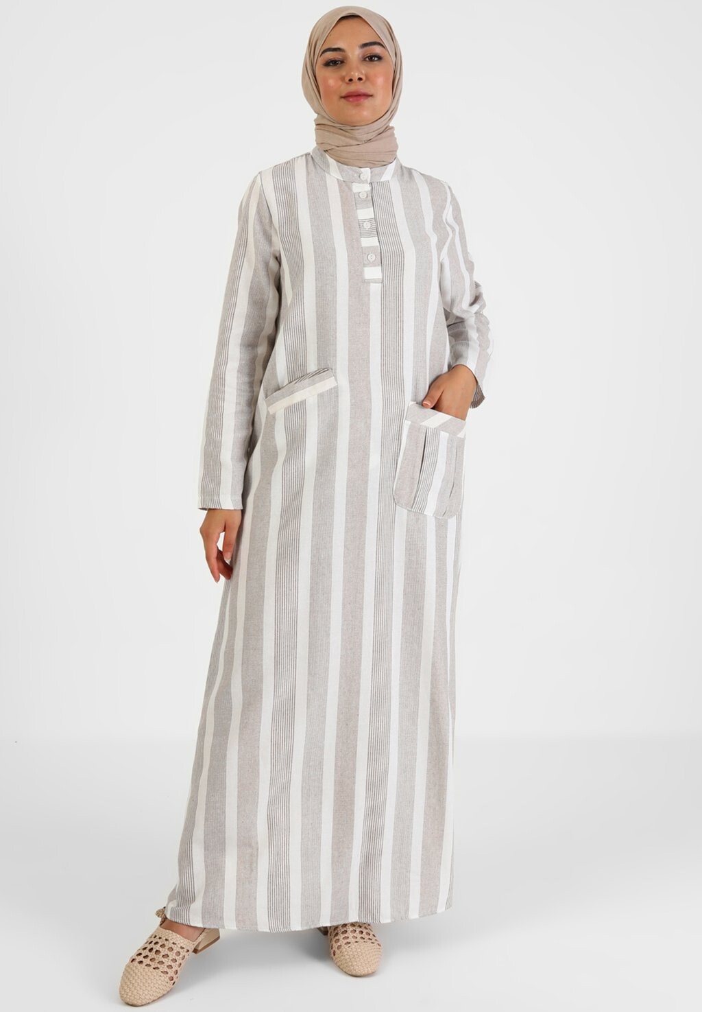 

Платье макси KIMONO REFKA Modanisa, цвет grey