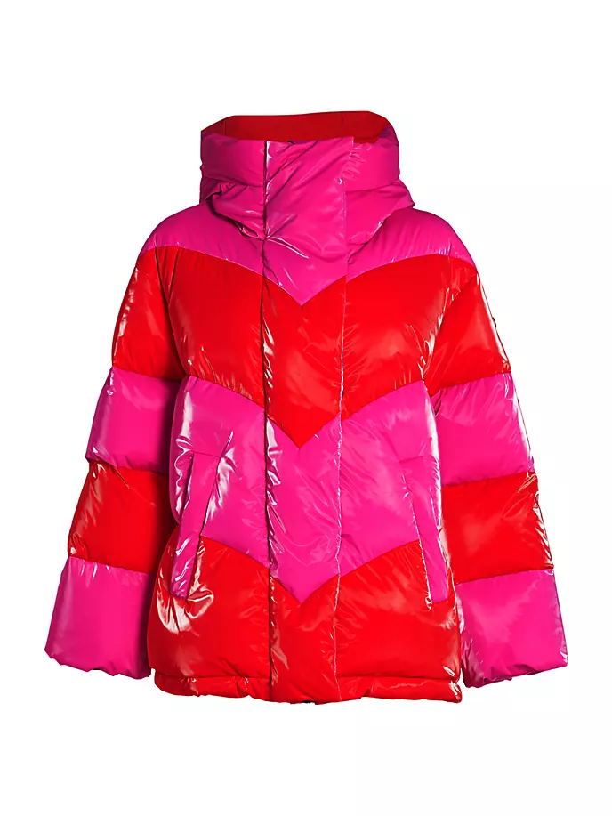 Лыжная куртка в полоску с капюшоном Candycane Goldbergh, цвет rainbow passion pink