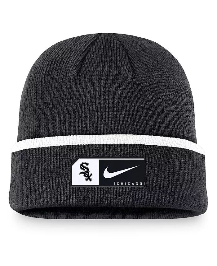 

Мужская черная вязаная шапка Chicago White Sox Terra с манжетами Nike, черный