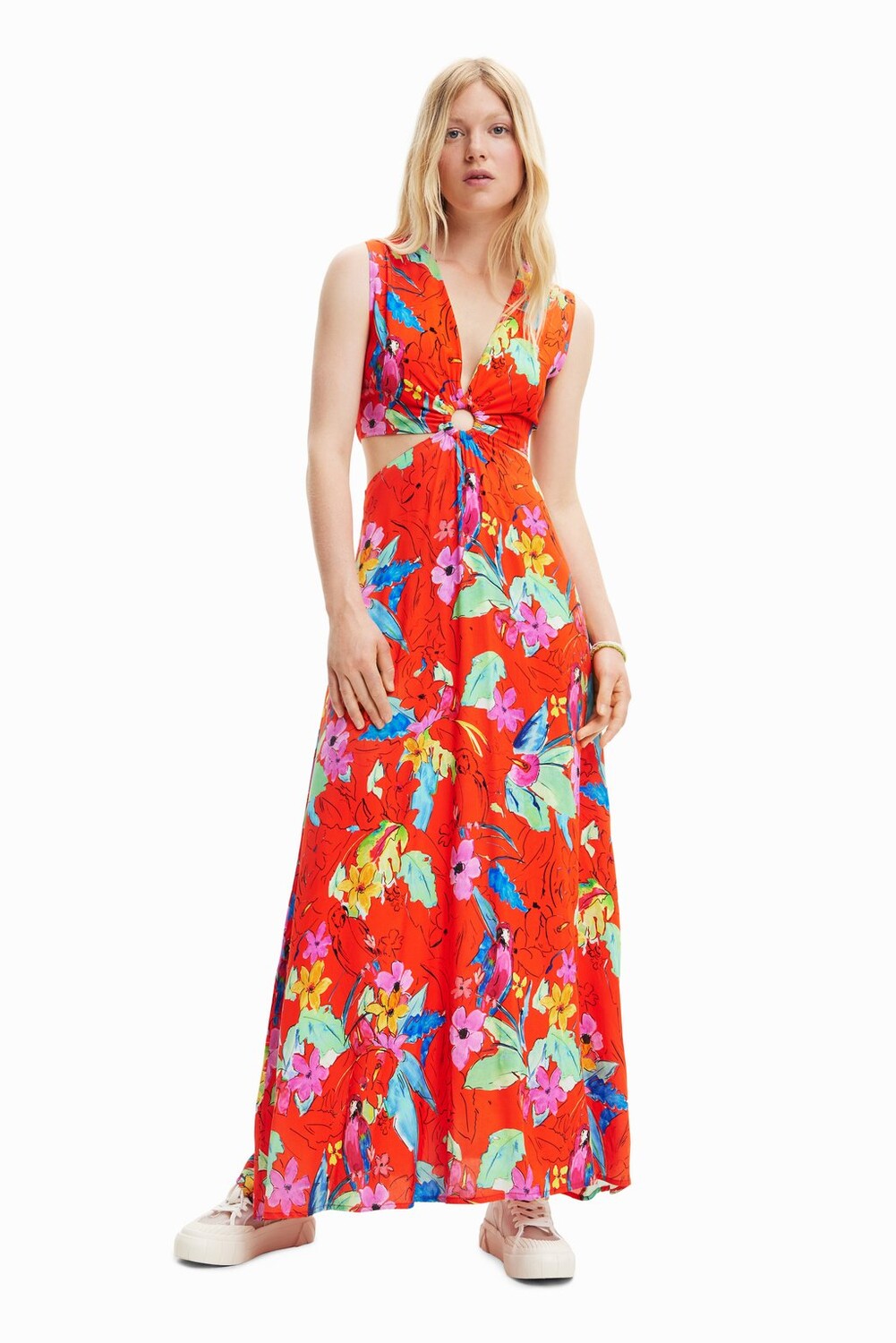 

Длинное платье Desigual, красный