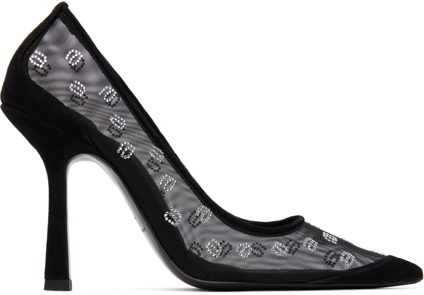 Черные туфли на каблуке Delphine 105 с кристаллами Alexander Wang