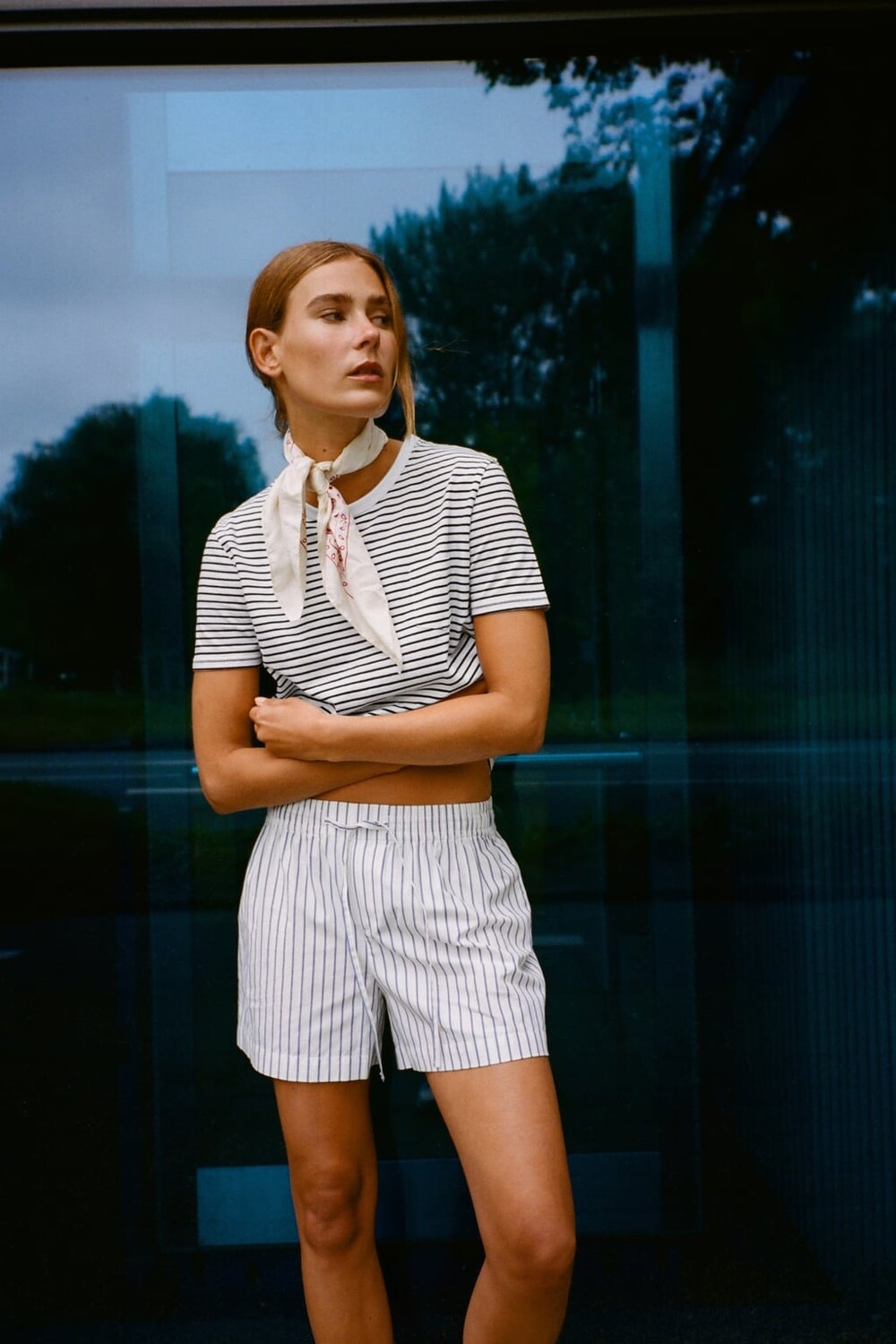 

Футболка с карманом ZARA, Серый