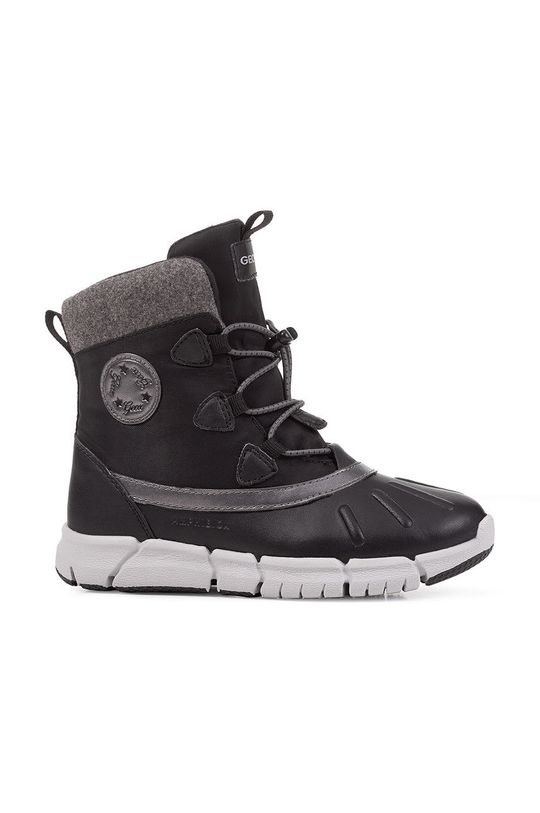 Детские зимние ботинки Geox, черный чёрные зимние кроссовки из экокожи overcome