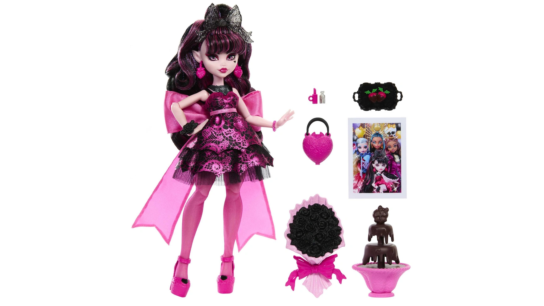 Кукла Monster High Monster Ball Дракулаура кукла дракулаура monster high бал монстров monster ball draculaura doll hnf68