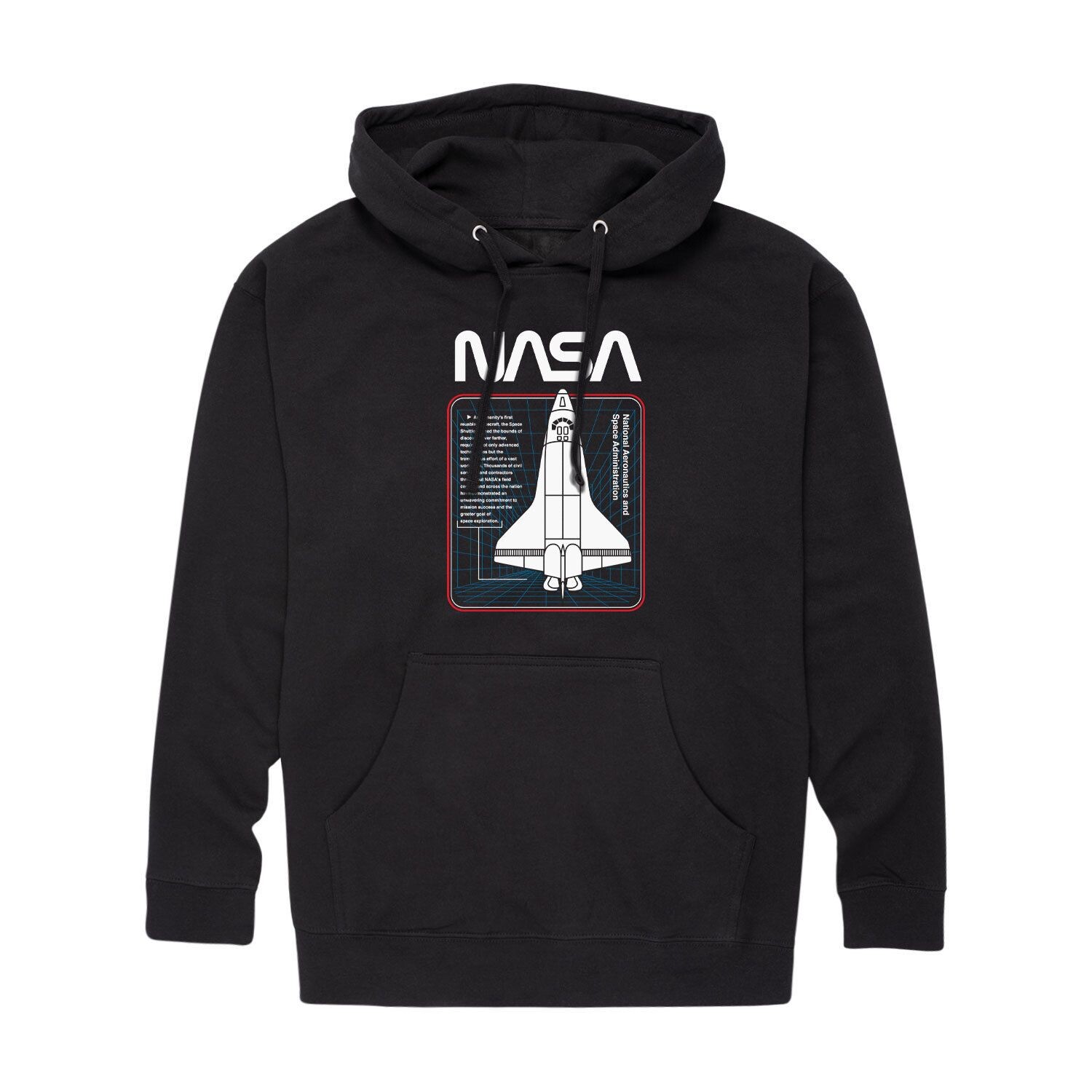 

Мужская толстовка с капюшоном NASA Shuttle Space Grid Licensed Character