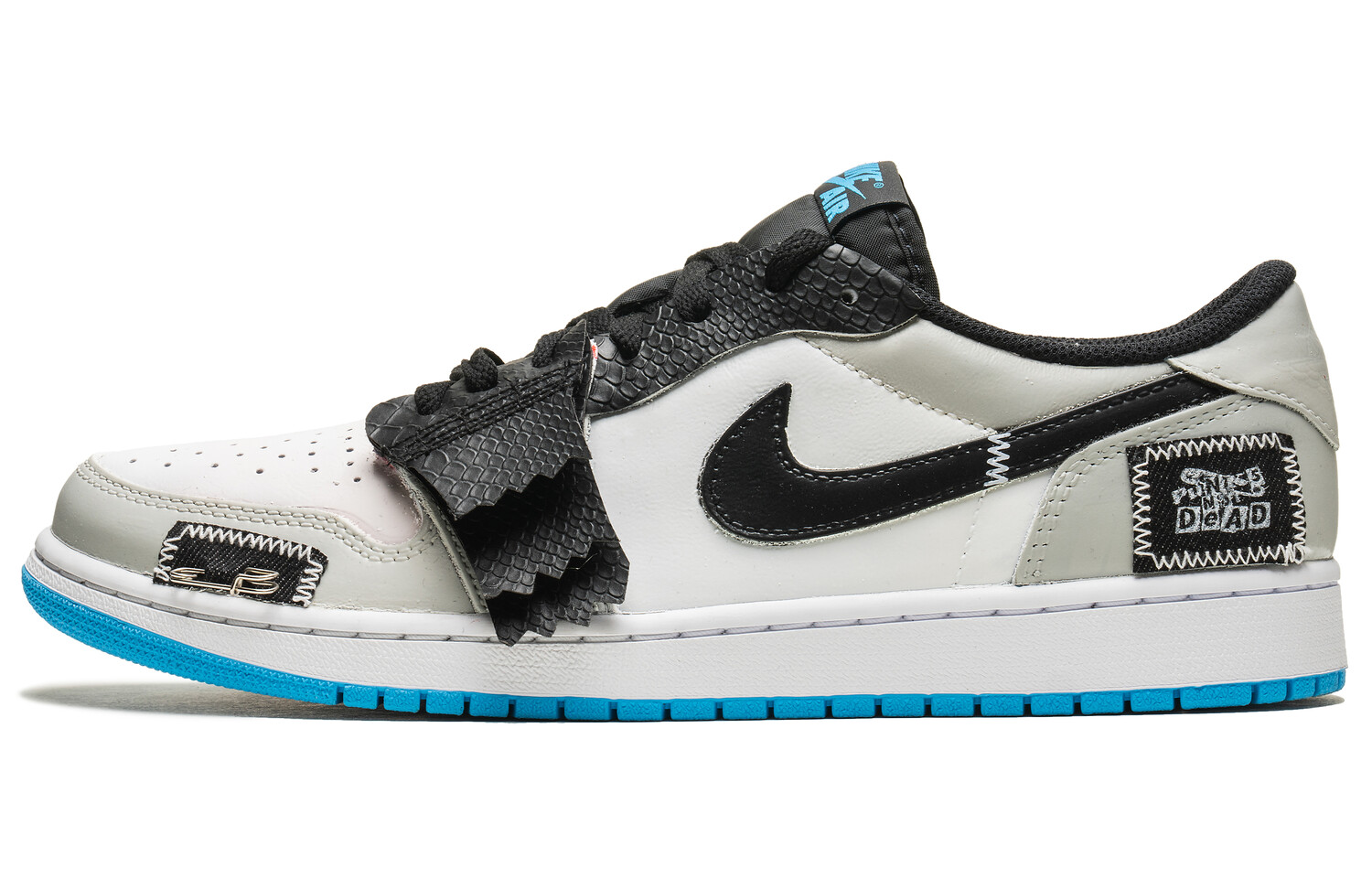 

Кроссовки Air Jordan 1 Vintage Basketball Shoes Men Low-top Black, серый