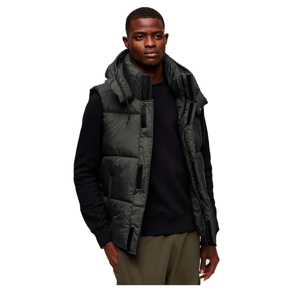

Пуховик Superdry Gilet, зеленый