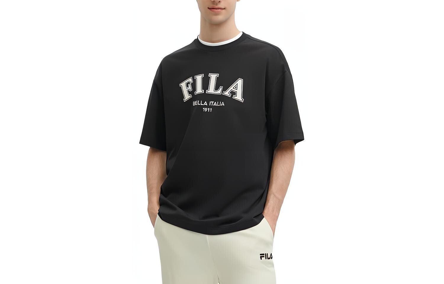 

Футболка унисекс, цвет черный как смоль Fila, черный