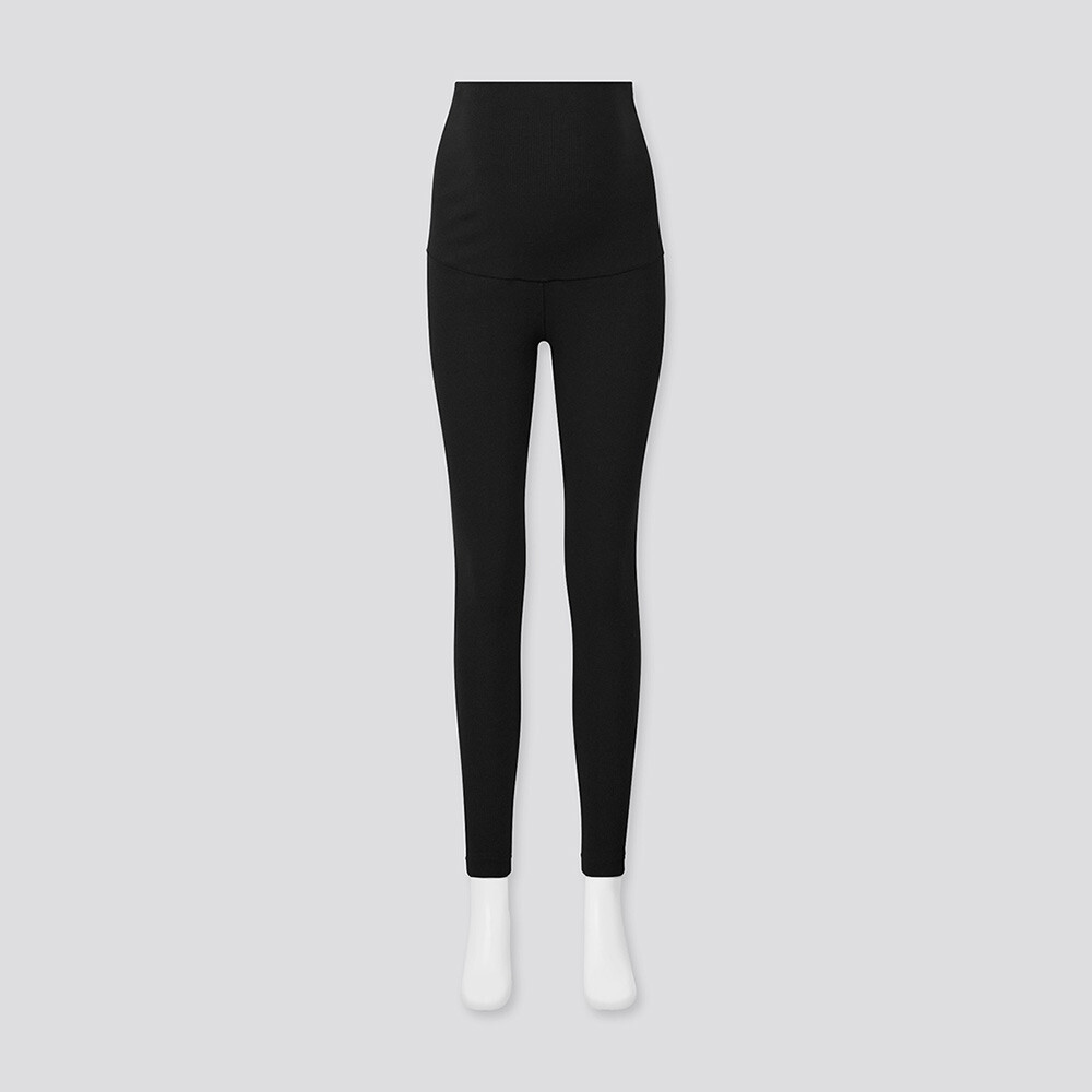 

Леггинсы Uniqlo для беременных ребристые, черный