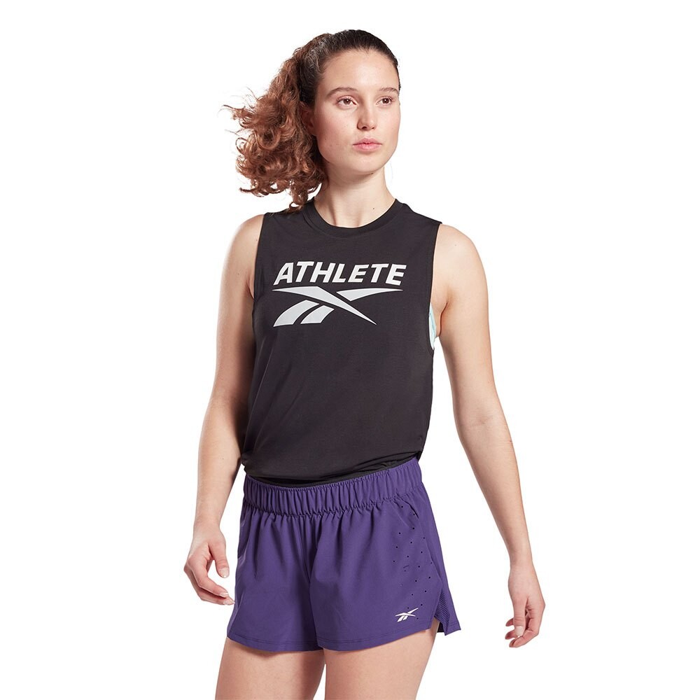 

Футболка без рукавов Reebok United By Fitness Speedwick Graphic Athlete Vector, черный