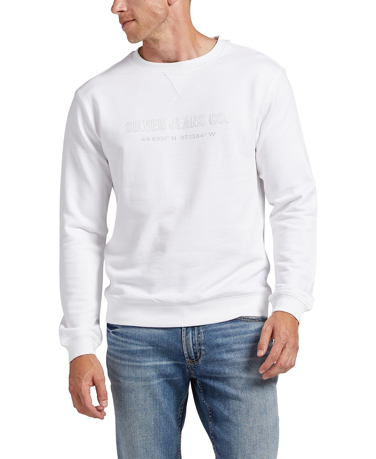 

Мужской свитшот с круглым вырезом Silver Jeans Co.