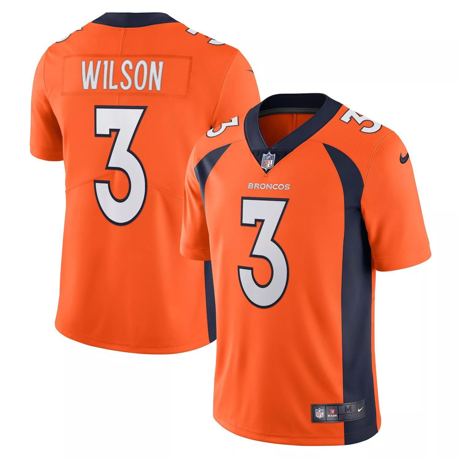 

Мужская футболка Russell Wilson Orange Denver Broncos Team Vapor Limited Nike