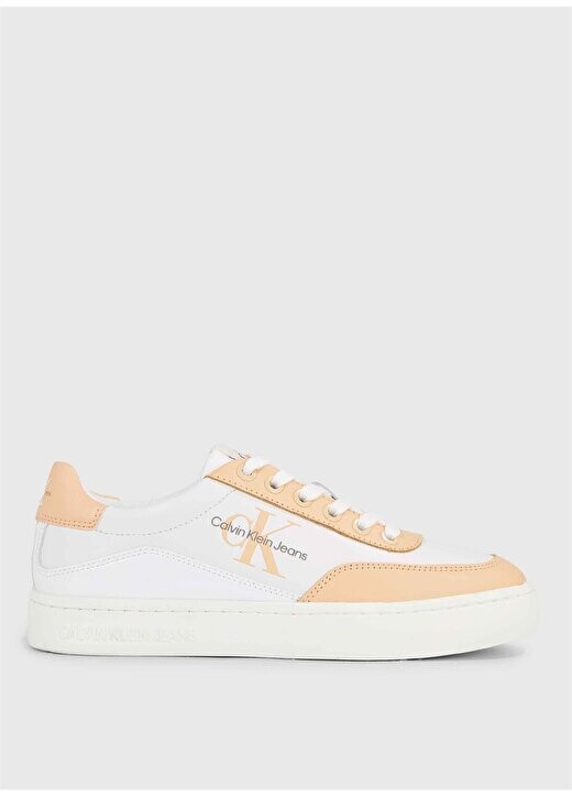 

Бело-оранжевые женские кожаные кроссовки YW0YW0129602S Calvin Klein, оранжевый