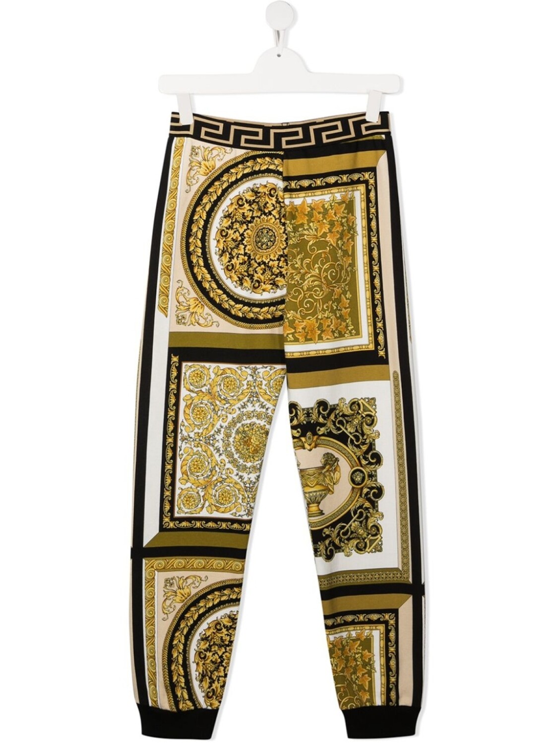 

Versace Kids спортивные брюки с принтом Barocco, белый