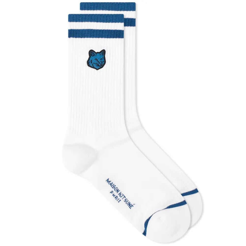 

Maison Kitsune Спортивные носки с нашивкой в ​​виде головы лисы, белый