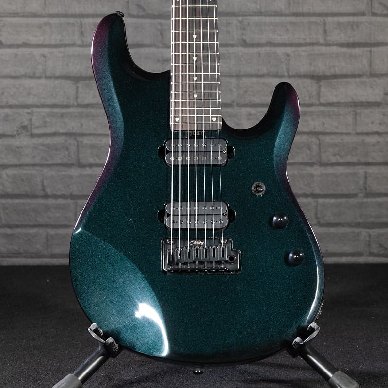 цена Электрогитара Sterling by Music Man JP70 John Petrucci Signature 7 String Electric Guitar Mystic Dream
