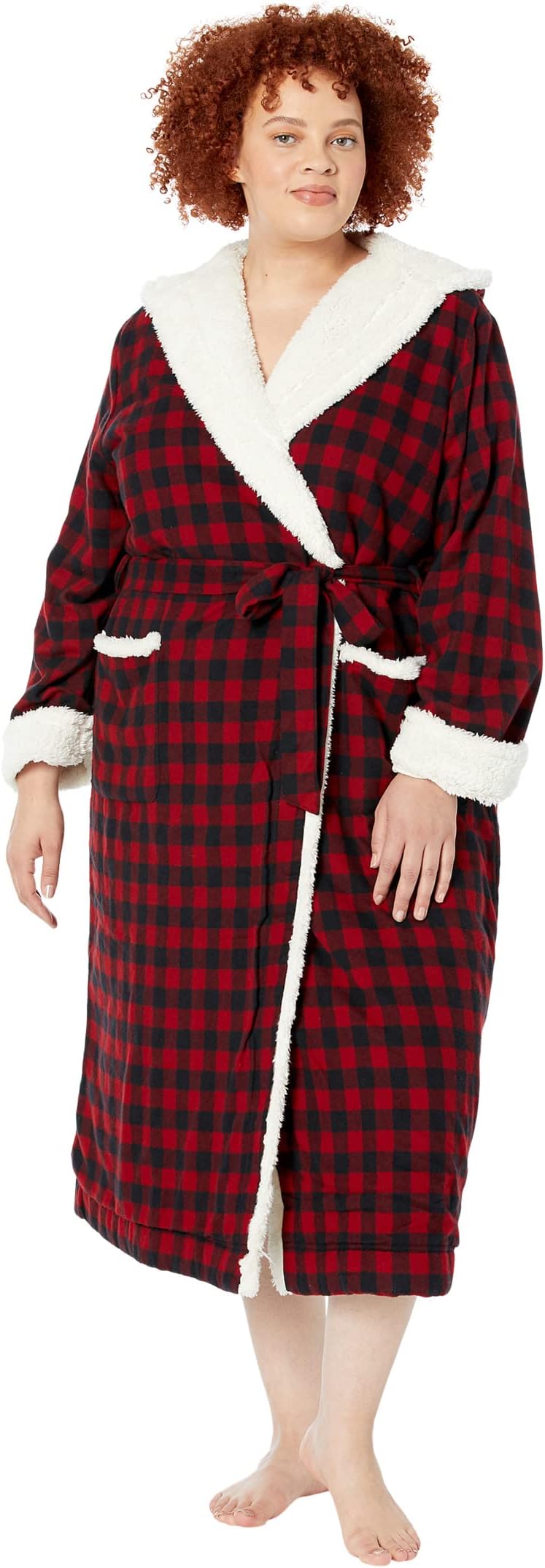 цена Халат Plus Size Scotch Plaid Flannel Sherpa Lined Long Robe L.L.Bean, цвет Rob Roy