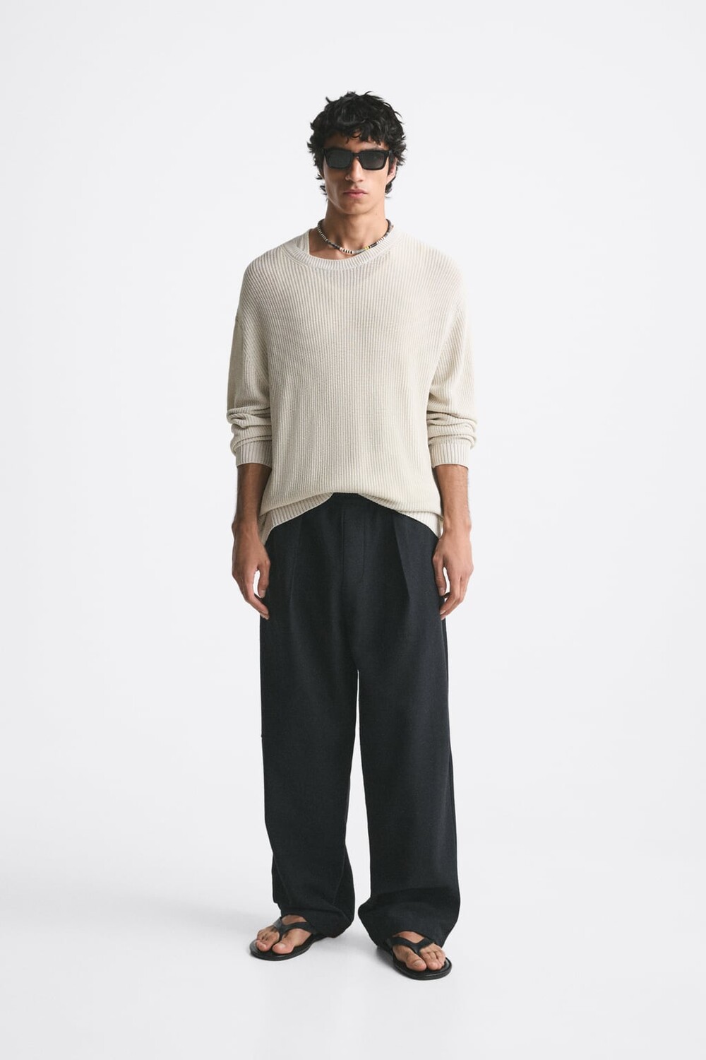 

Широкие брюки ZARA, черный