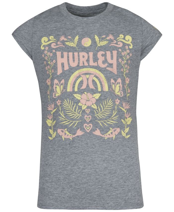 

Футболка с короткими рукавами Big Girls Natural World Hurley, серый