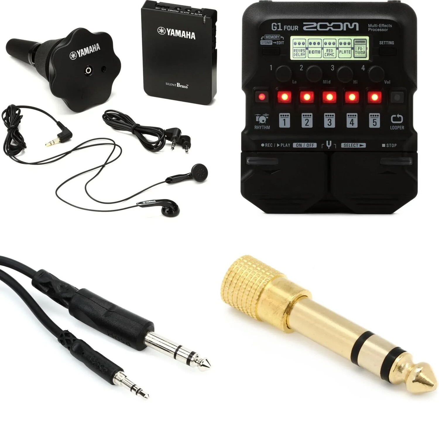 

Комплект медной трубы Yamaha Silent с четырьмя педалью эффектов Zoom G1